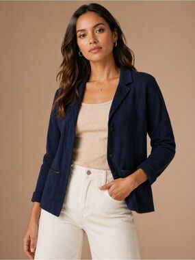 Geoffrey Beene Sport 100% Wool Navy Women’s Jacket Size M
